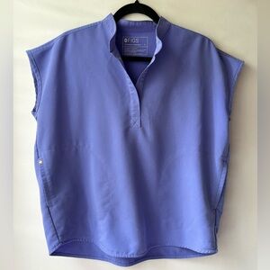 FIGS Lavender Blue Split-Neck Scrub Top